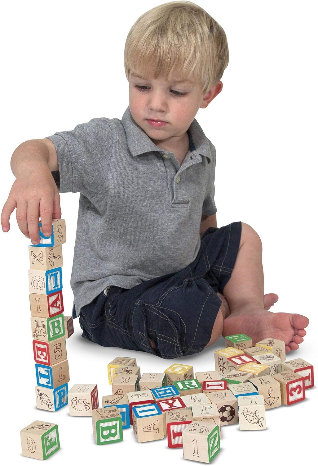 Detalle de Melissa & Doug ABC/123 50-piece blocks