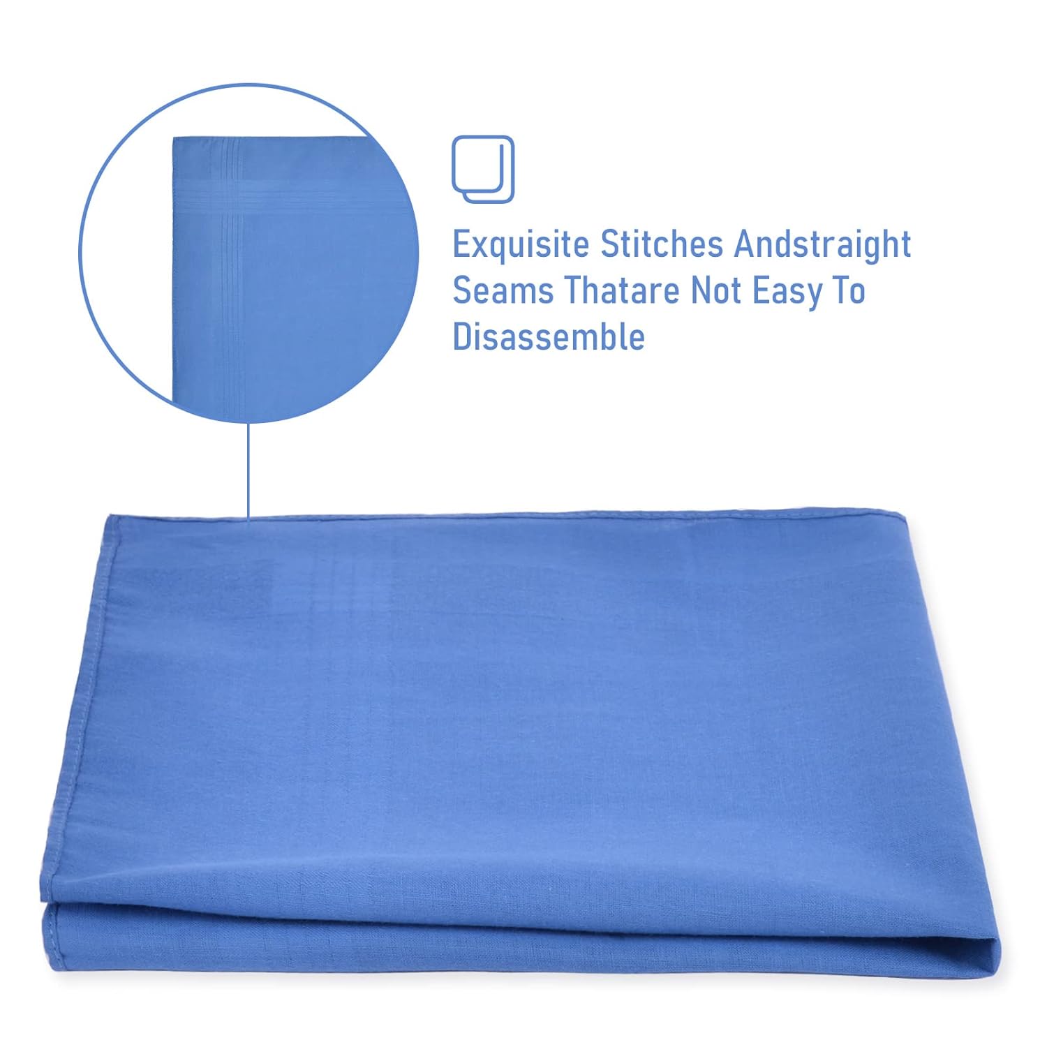 Thumbnail 2 de Aomig Stoff-Taschentücher für Herren (12er-Pack) aus Baumwolle, 40 x 40 cm – klassische Handkerchiefs