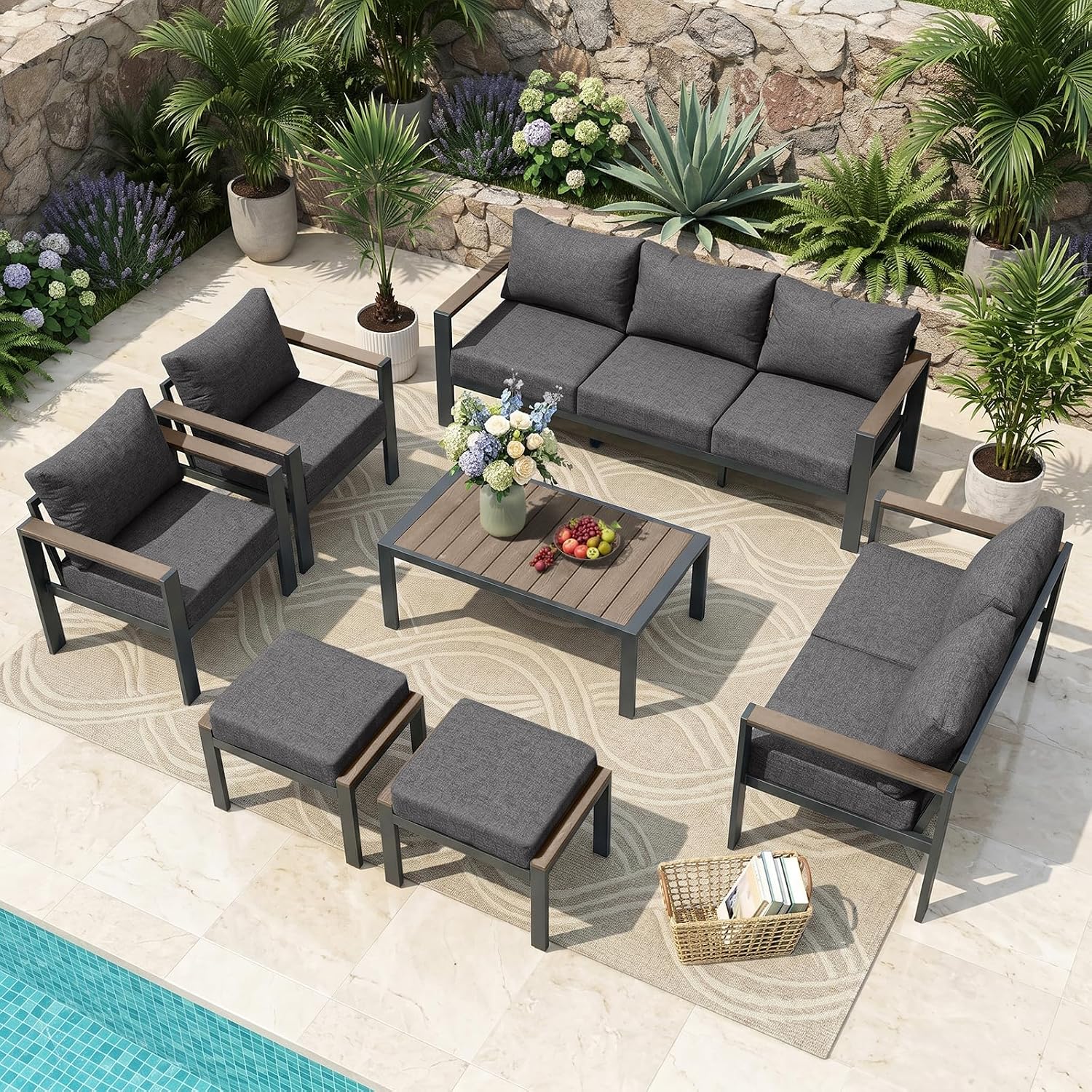 Detalle de SAILARY Patio Conversation Set for 9