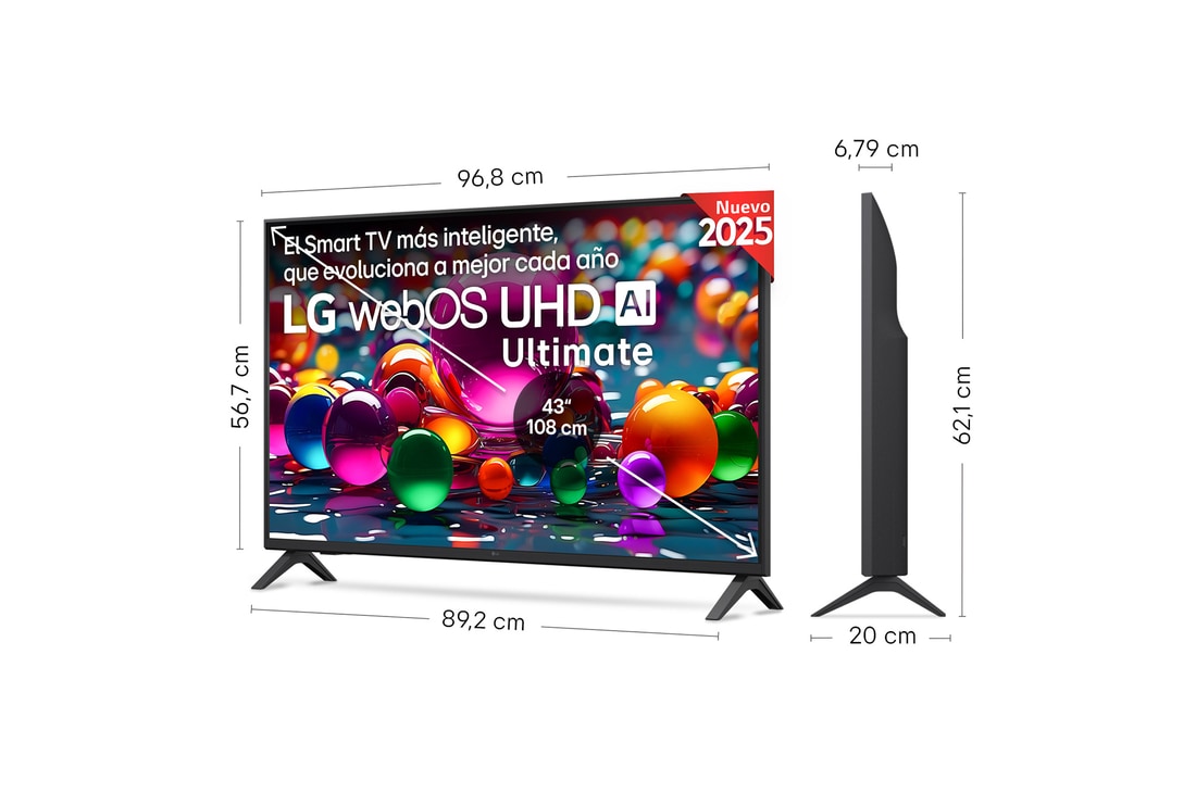 Detalle 2 de LG UA72 43 pulgadas UHD 4K Smart TV 2025