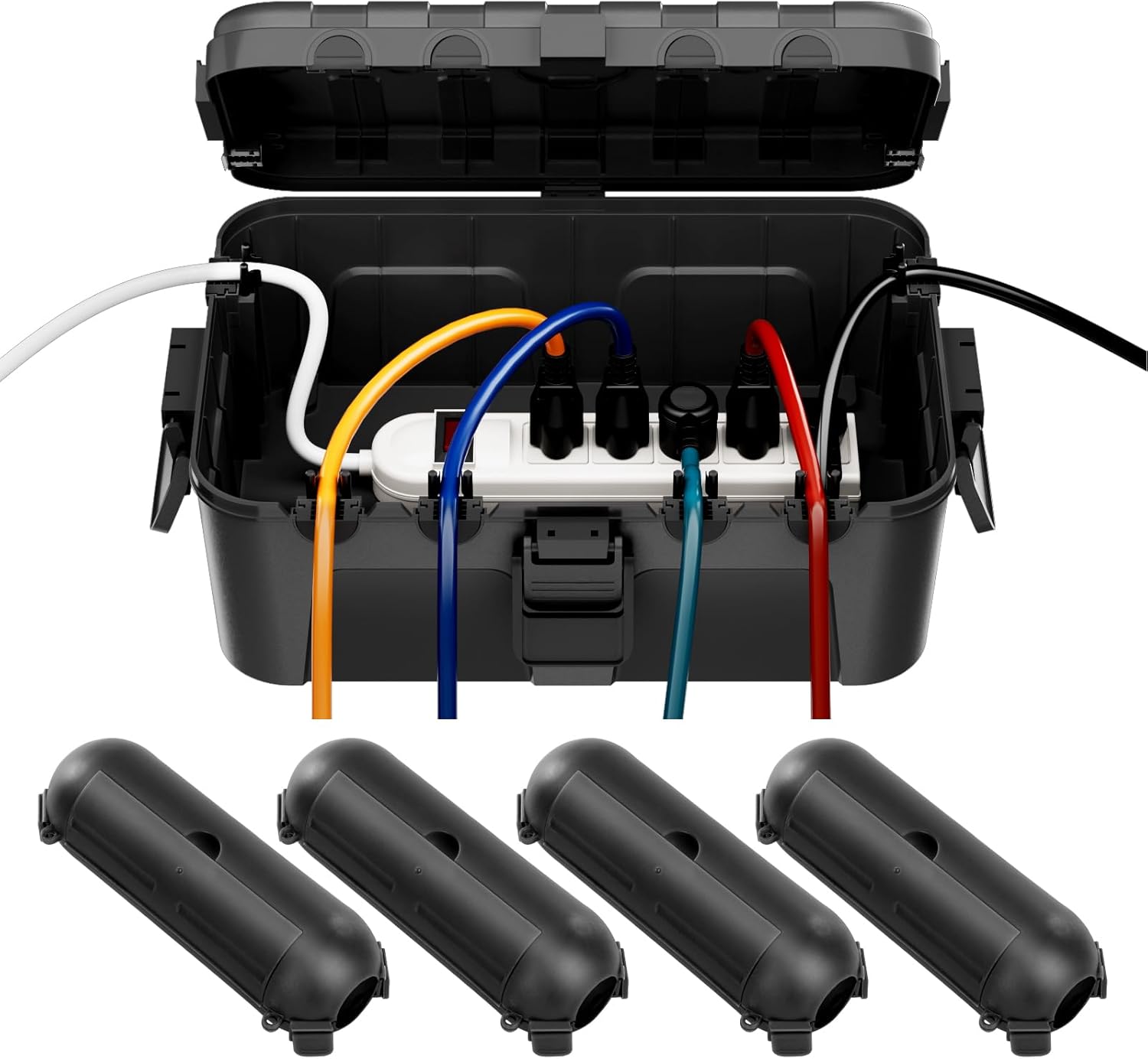 Detalle de Restmo O-ECC-3-24 Outdoor Electrical Box Set, IP54, 1 Extra-Large + 4 Small