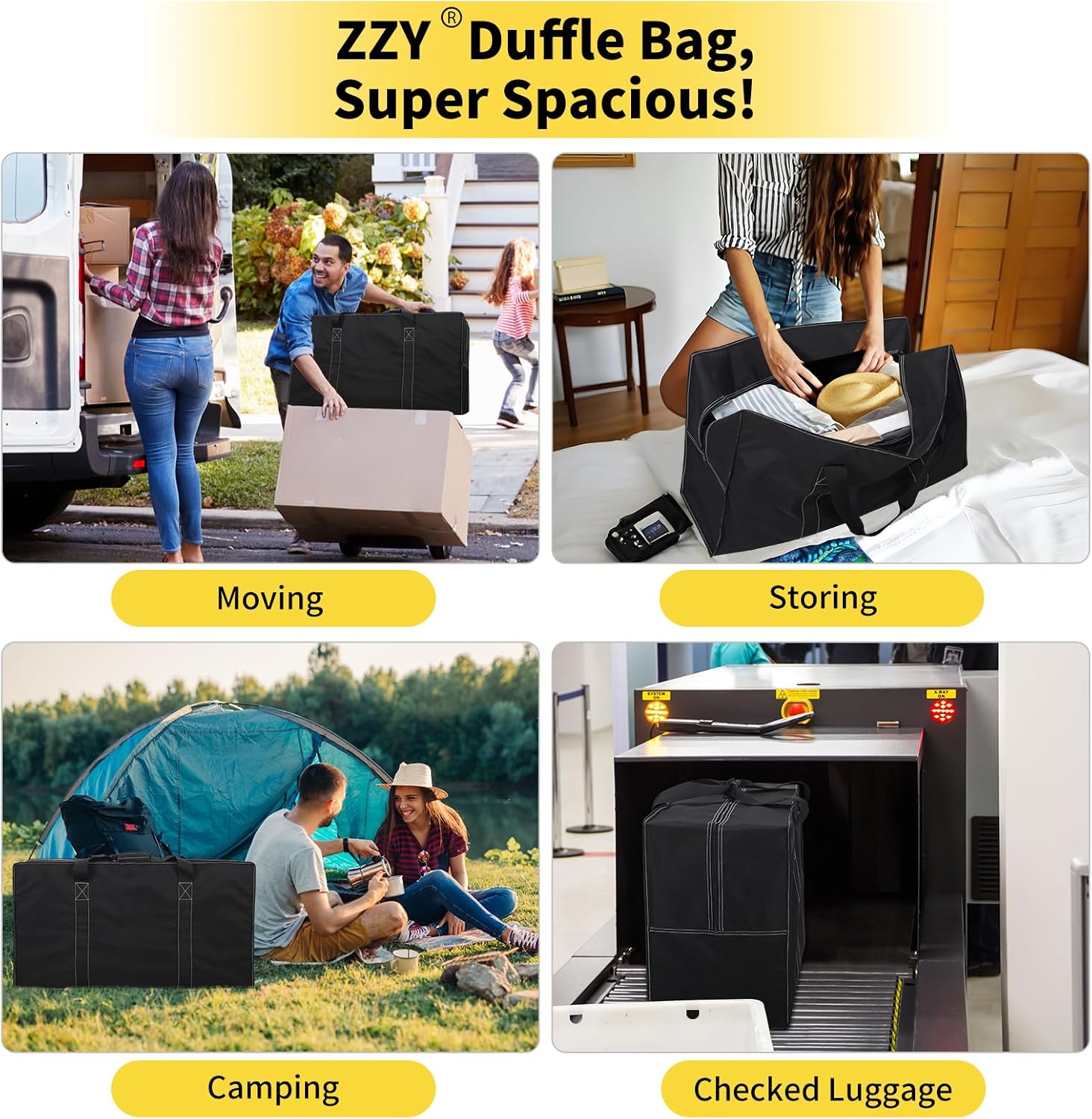 Thumbnail 4 de 130L Extra Large Duffle Bag – 35 inch Holdall, Heavy Duty, Water Resistant & Lockable