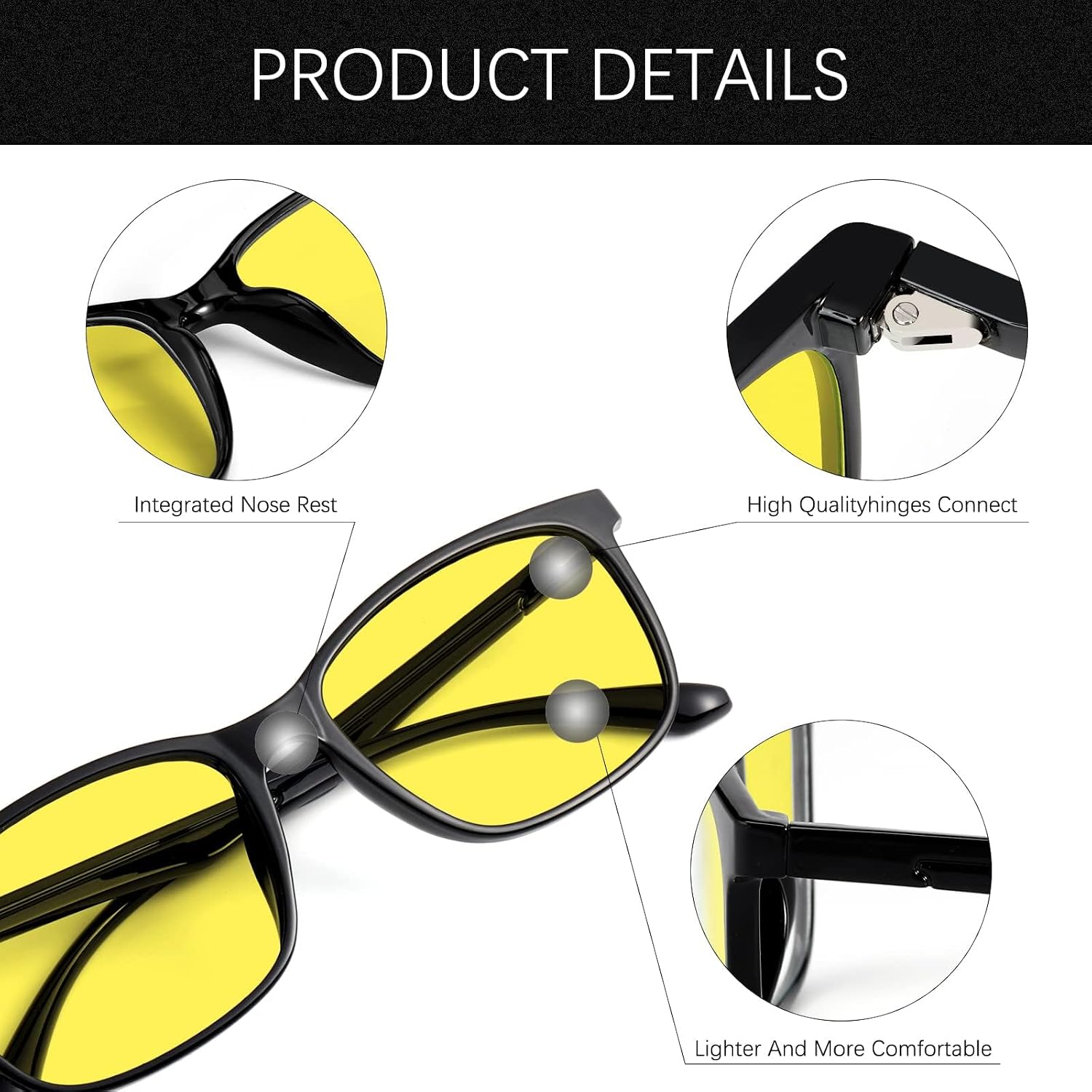 Detalle de Oilway Night Vision Driving Glasses