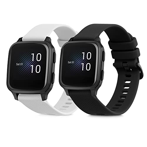 kwmobile Bracelet compatible Garmin Venu Sq Music – 2x bracelet de rechange en silicone TPU