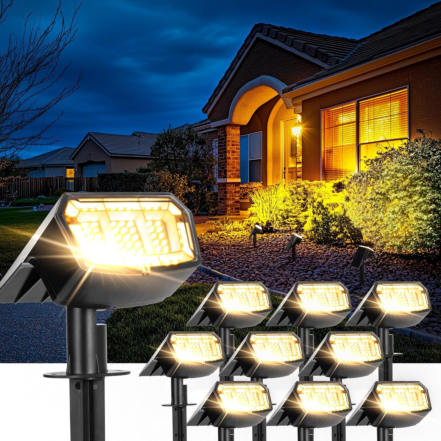 Detalle de SYNCGLOW Solar Spotlights 10-Pack