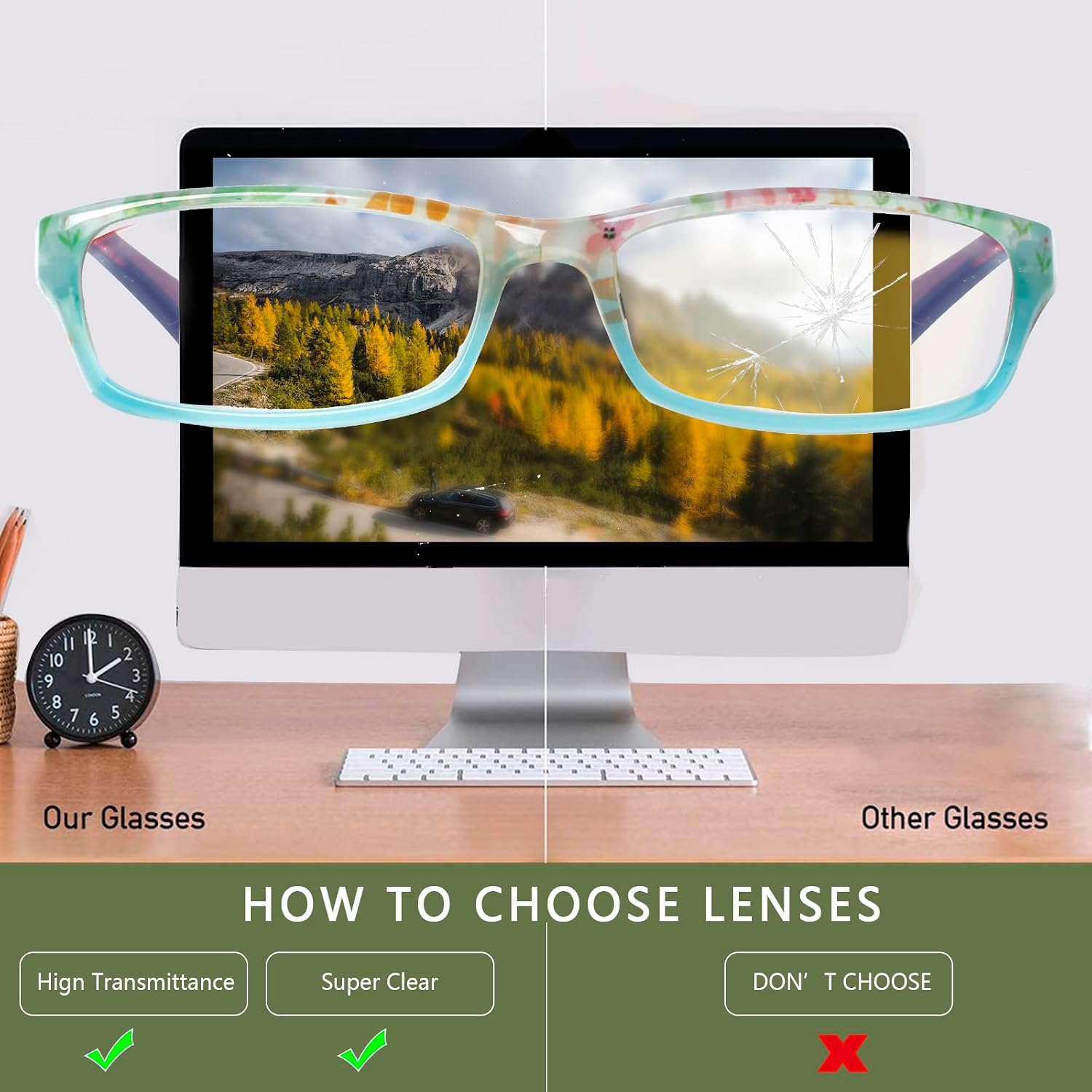 Thumbnail 5 de COJWIS 6er Pack Lesebrille mit Blaulichtfilter – Damen, Federscharnier, UV-Schutz