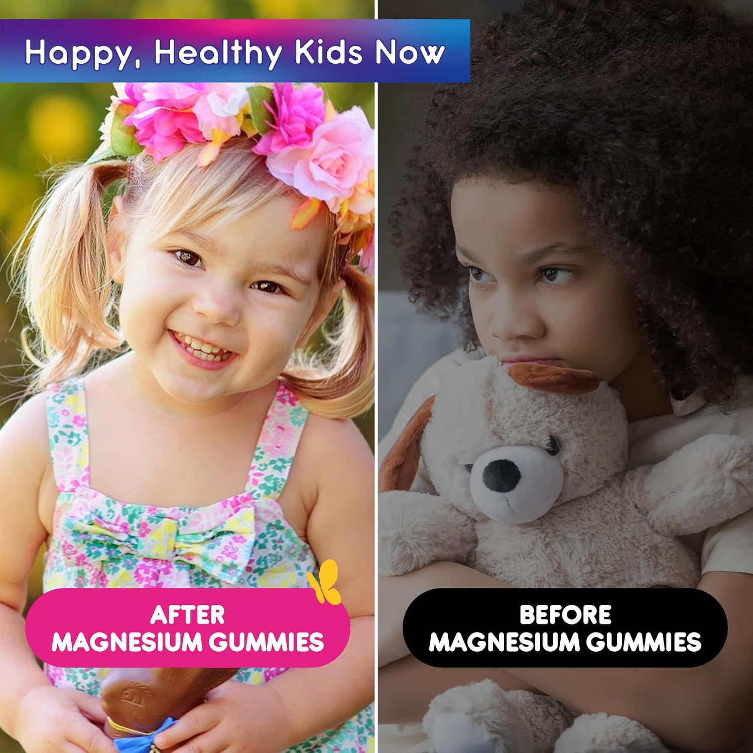 Detalle de ReviNutra Magnesium Gummies for Kids, Strawberry, Sugar-Free, 2-Pack