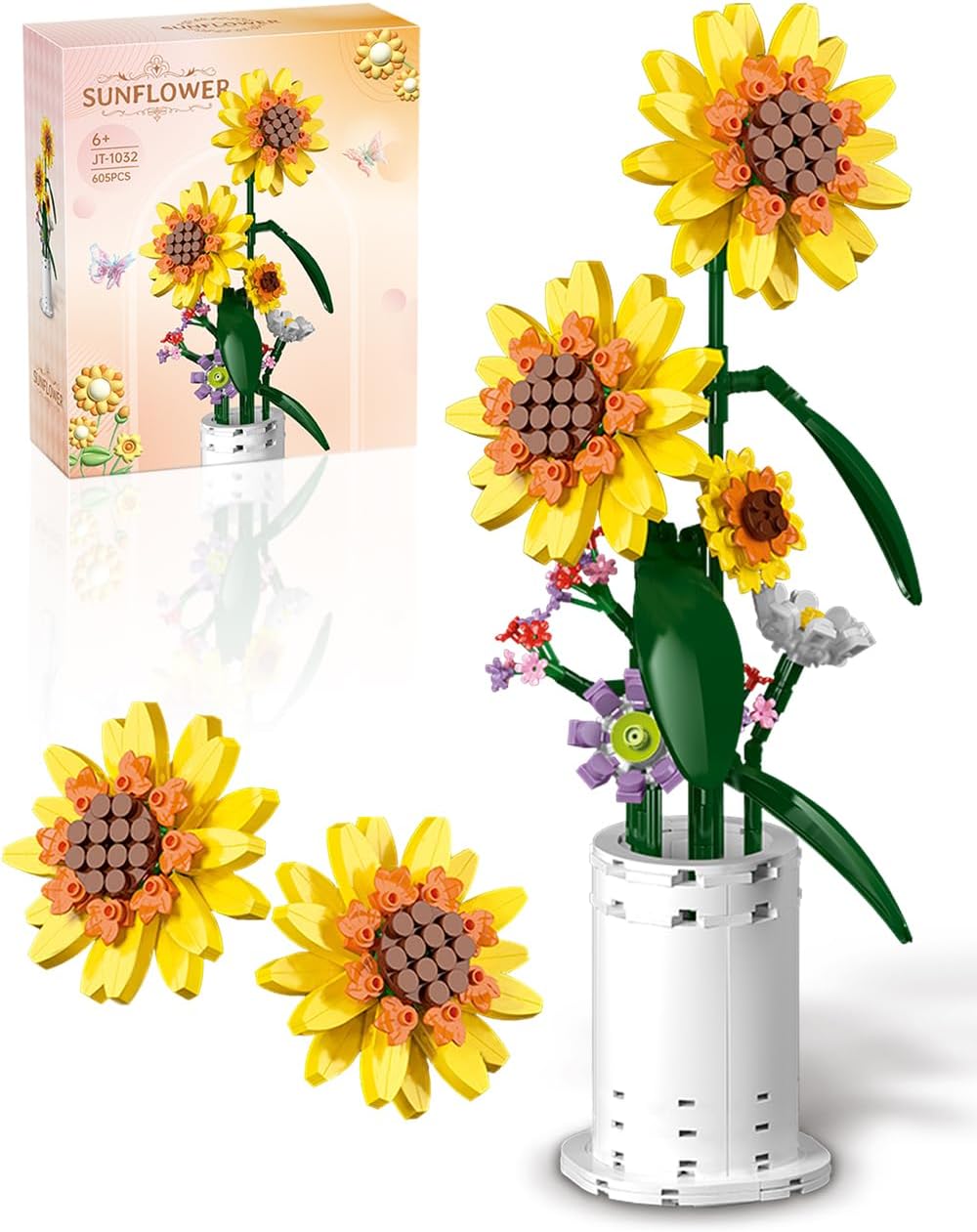 Detalle de AMSHINE Sonnenblumen Baustein Set 🌻