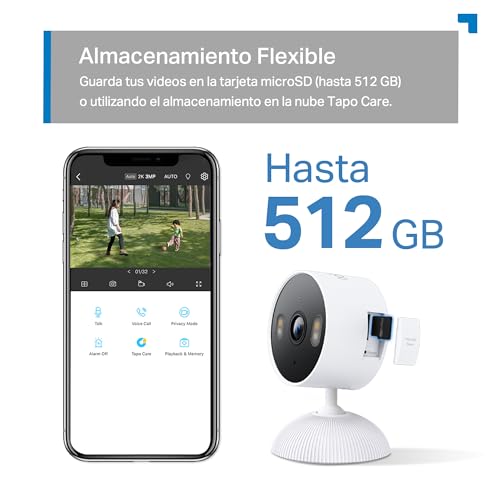 Thumbnail 7 de Tapo C113: Cámara inteligente 2K 3MP para interior y exterior con detección AI, visión nocturna en color y almacenamiento local/cloud