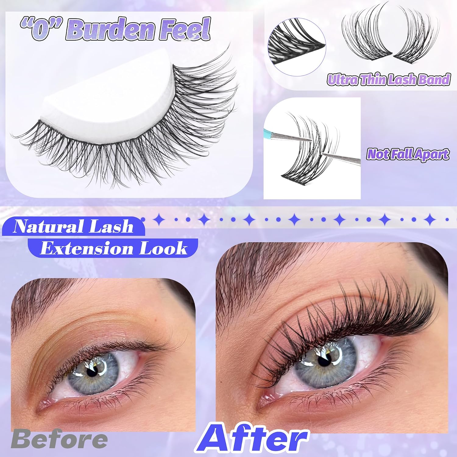 Thumbnail 4 de ALICE Natural Lash Clusters 168pcs ๐