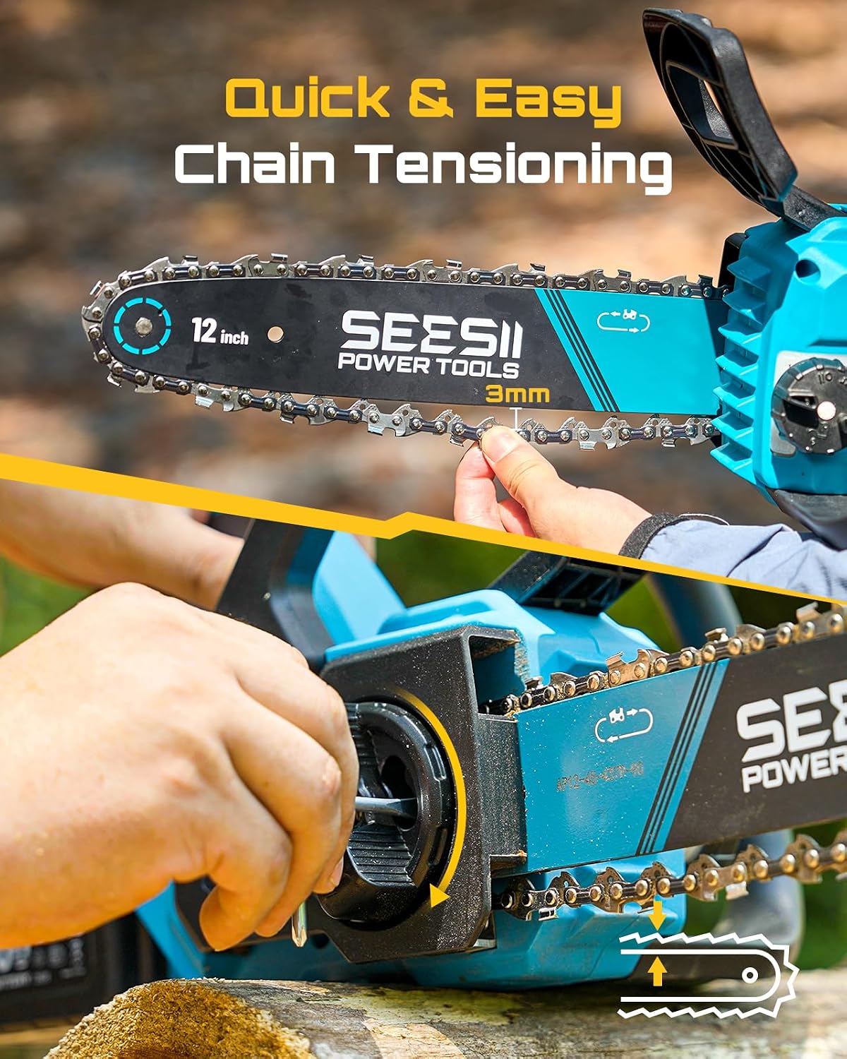 Thumbnail 6 de SEESII Cordless Chainsaw 12-Inch