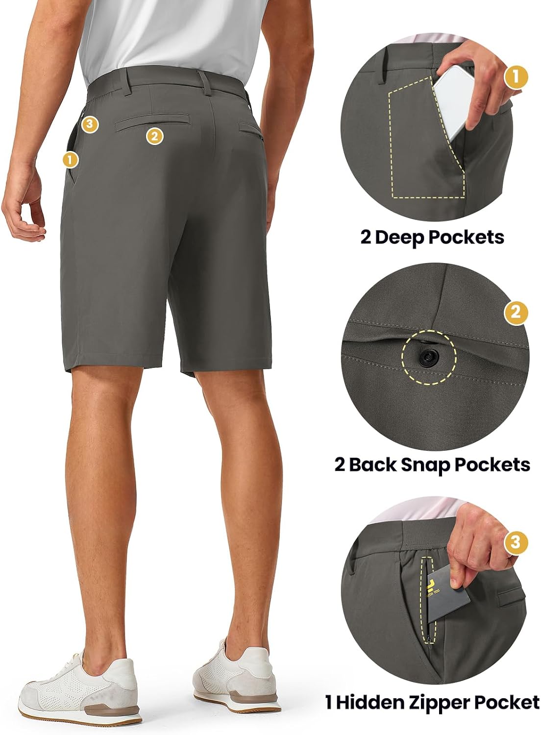 Thumbnail 4 de TBMPOY Men's Golf Shorts, 9-Inch