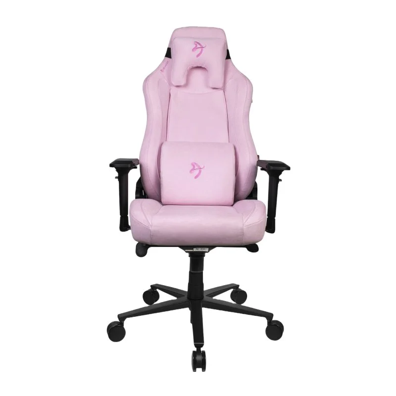 Detalle de Arozzi Vernazza Supersoft Fabric. Silla Gaming Rosa