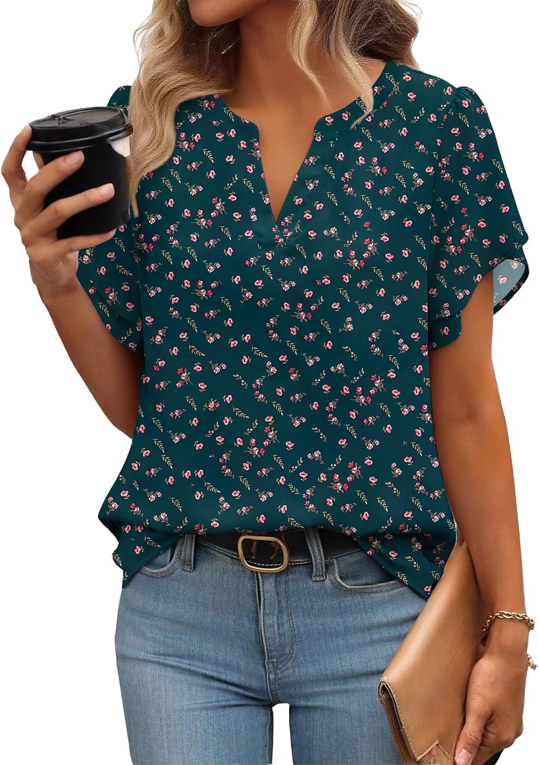 Detalle de Zeagoo Chiffon Top Dressy Casual