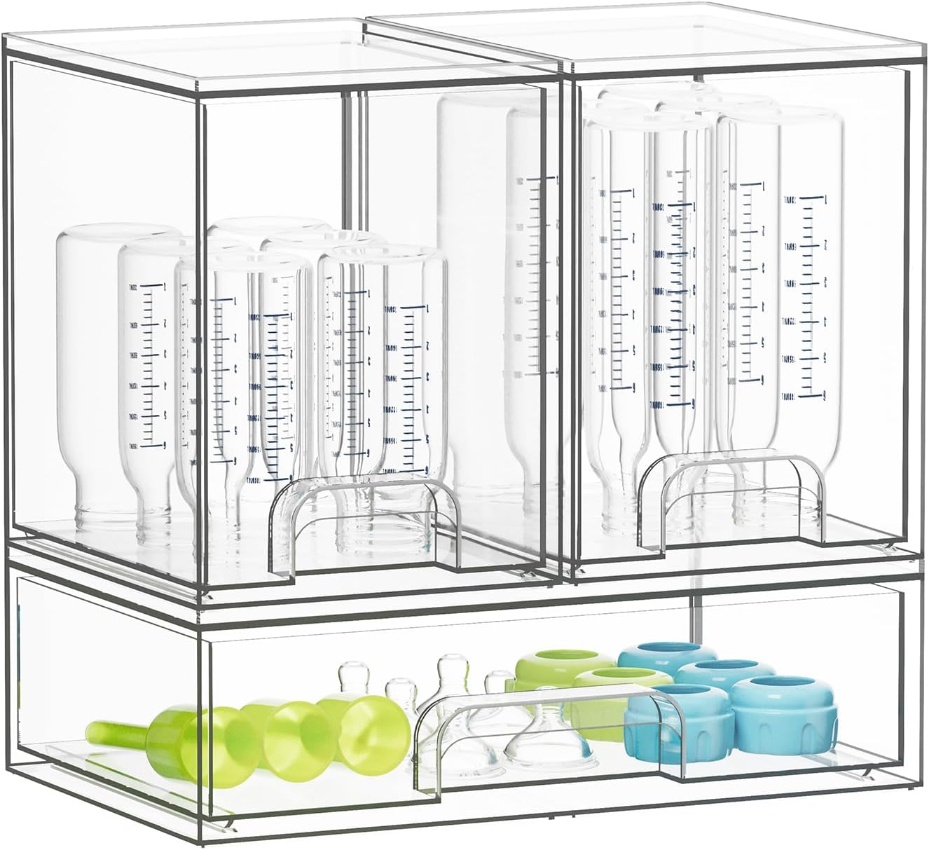Thumbnail 6 de SpaceAid Bottle Storage Organizer Baby – Acrylic 5-Pack Drawer Station (2S2M1L), 15.4" High
