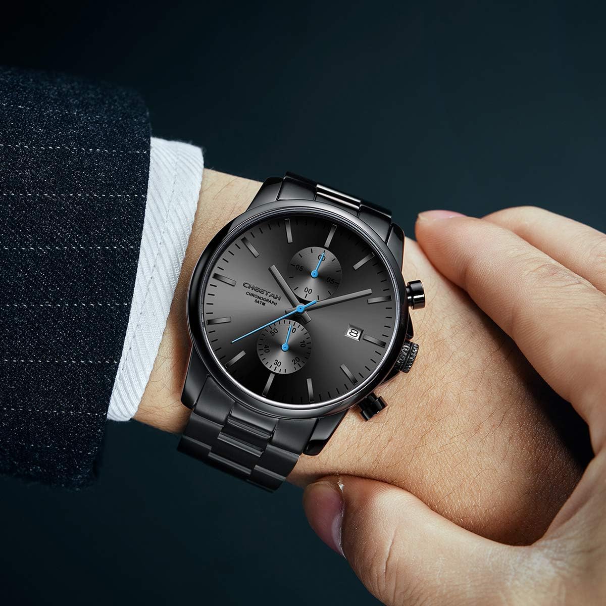 Thumbnail 6 de Herrenuhren Chronograph Edelstahl 3ATM