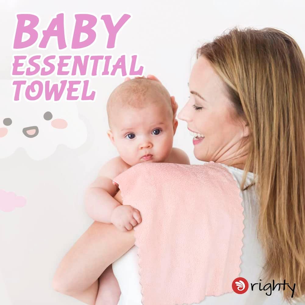 Thumbnail 4 de Lot de 8 bavoirs en polaire corail Orighty (50,8 × 25,4 cm) pour bébé à la peau sensible