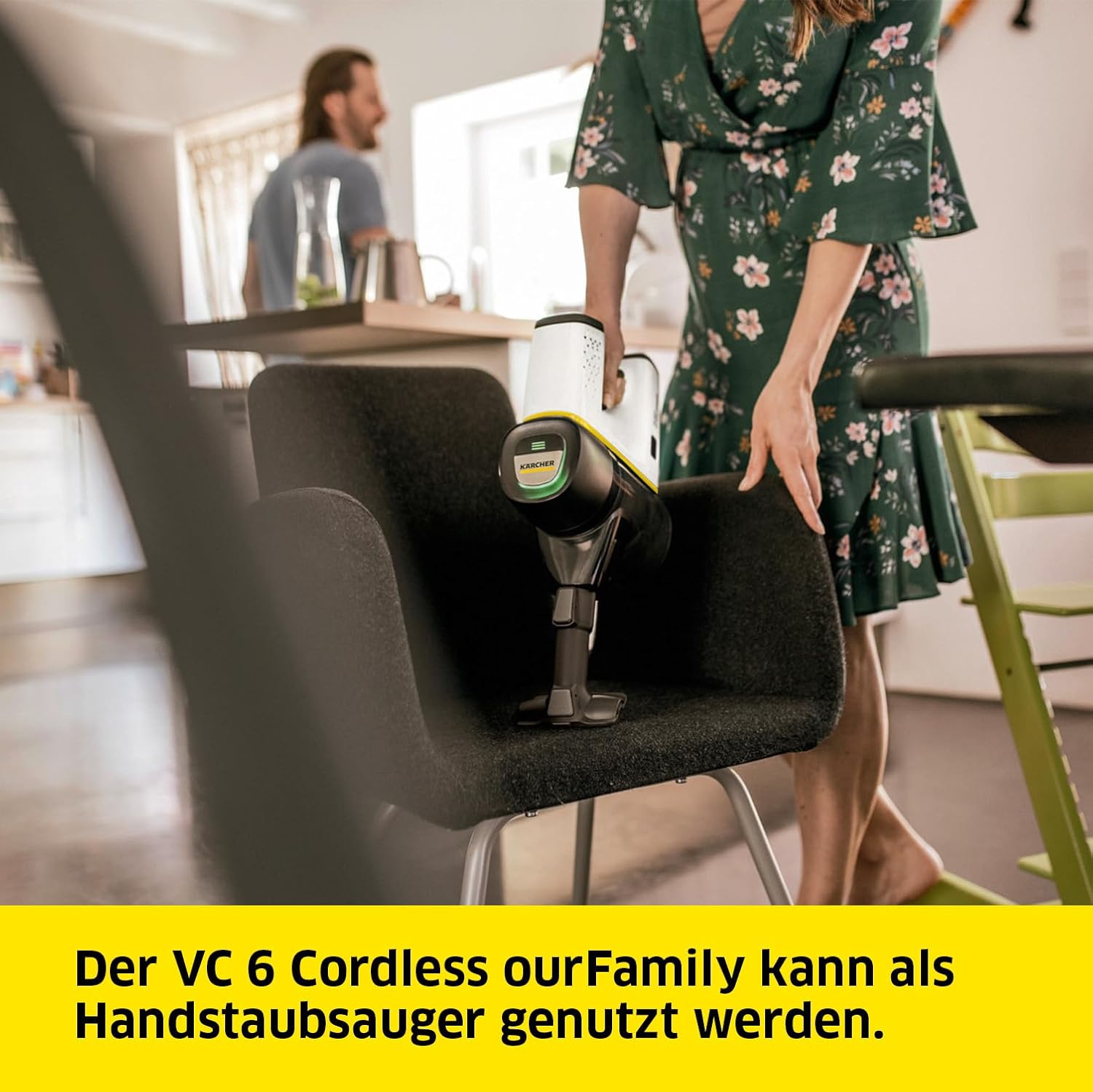 Detalle de Kärcher VC 6 Cordless ourFamily Akku-Staubsauger – bis zu 50 Min., 2 Saugstufen, Wandhalterung mit Ladefunktion