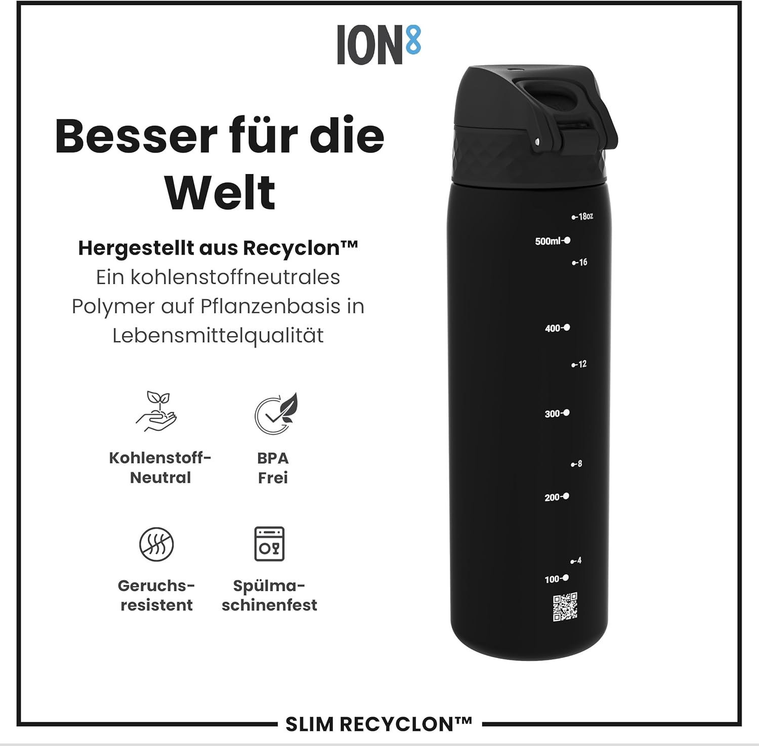 Thumbnail 4 de ION8 Trinkflasche – Auslaufsicher, Einhandöffnung, BPA-frei, spülmaschinenfest, zartrosa