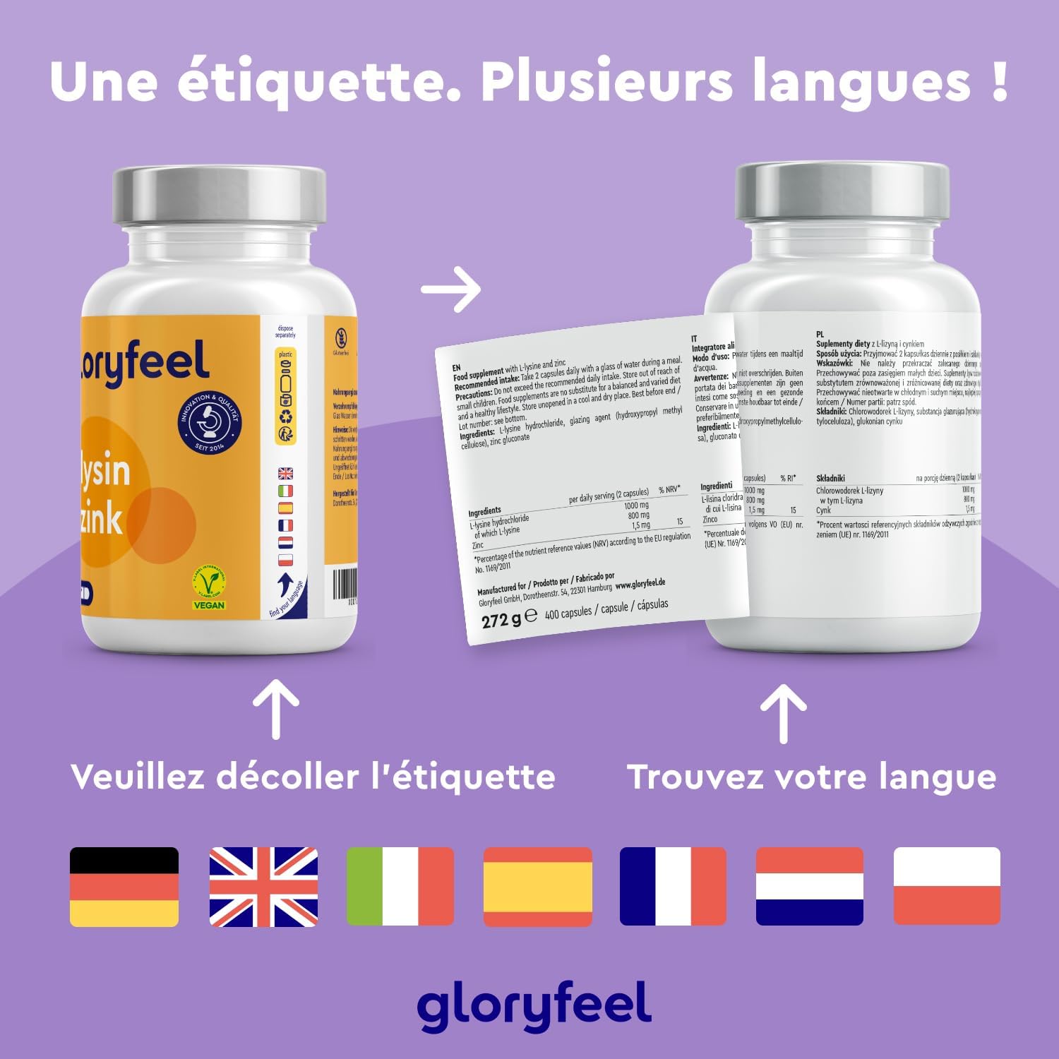 Thumbnail 6 de L-Lysine 400 gélules 💊