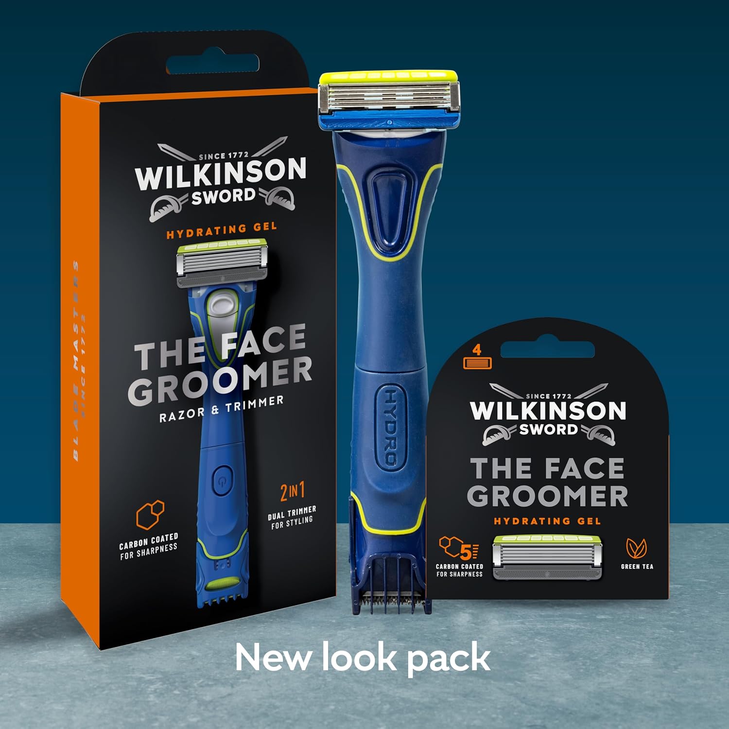 Detalle de Wilkinson Sword The Face Groomer: 2-in-1 Shaver and Beard Trimmer with 4 Trimming Lengths