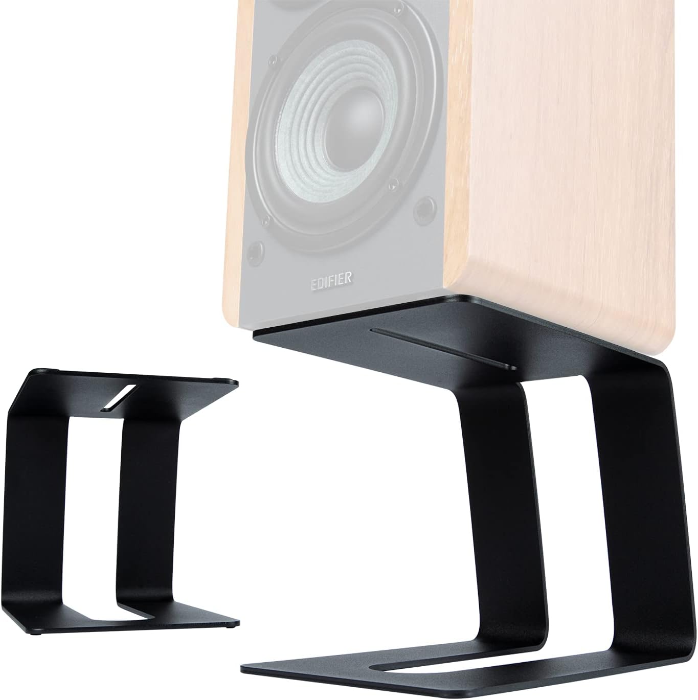 Thumbnail 1 de Ventray Supports d’enceintes de bureau avec inclinaison 5° (paire) — supports moniteur studio anti-vibrations, noir