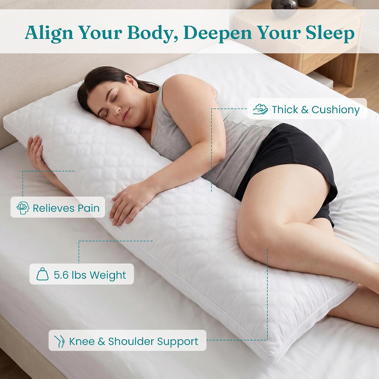 Thumbnail 2 de Oubonun Body Pillow with 7D Polyester Fill