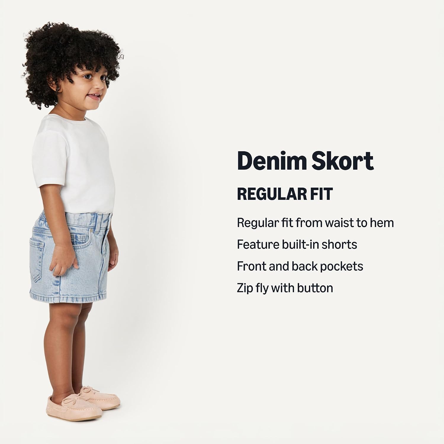 Thumbnail 2 de Amazon Essentials Girls' Medium Stretch Regular-Fit Denim Skort