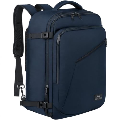 Detalle de MATEIN 40x30x20 Cabin Backpack, Expandable 24–30L, 0.8kg