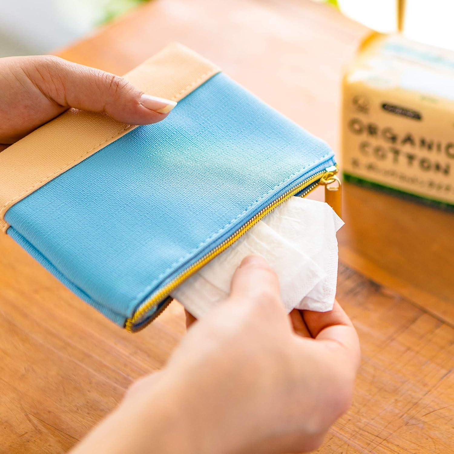 Detalle 2 de cotton labo 【まとめ買い】オーガニックコットンおりものライナー 40枚×4個、15㎝・薄型