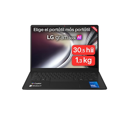 Detalle de LG gramBook 14U40V-G.AA65BN, portátil de 14″ con 16 GB y SSD de 512 GB