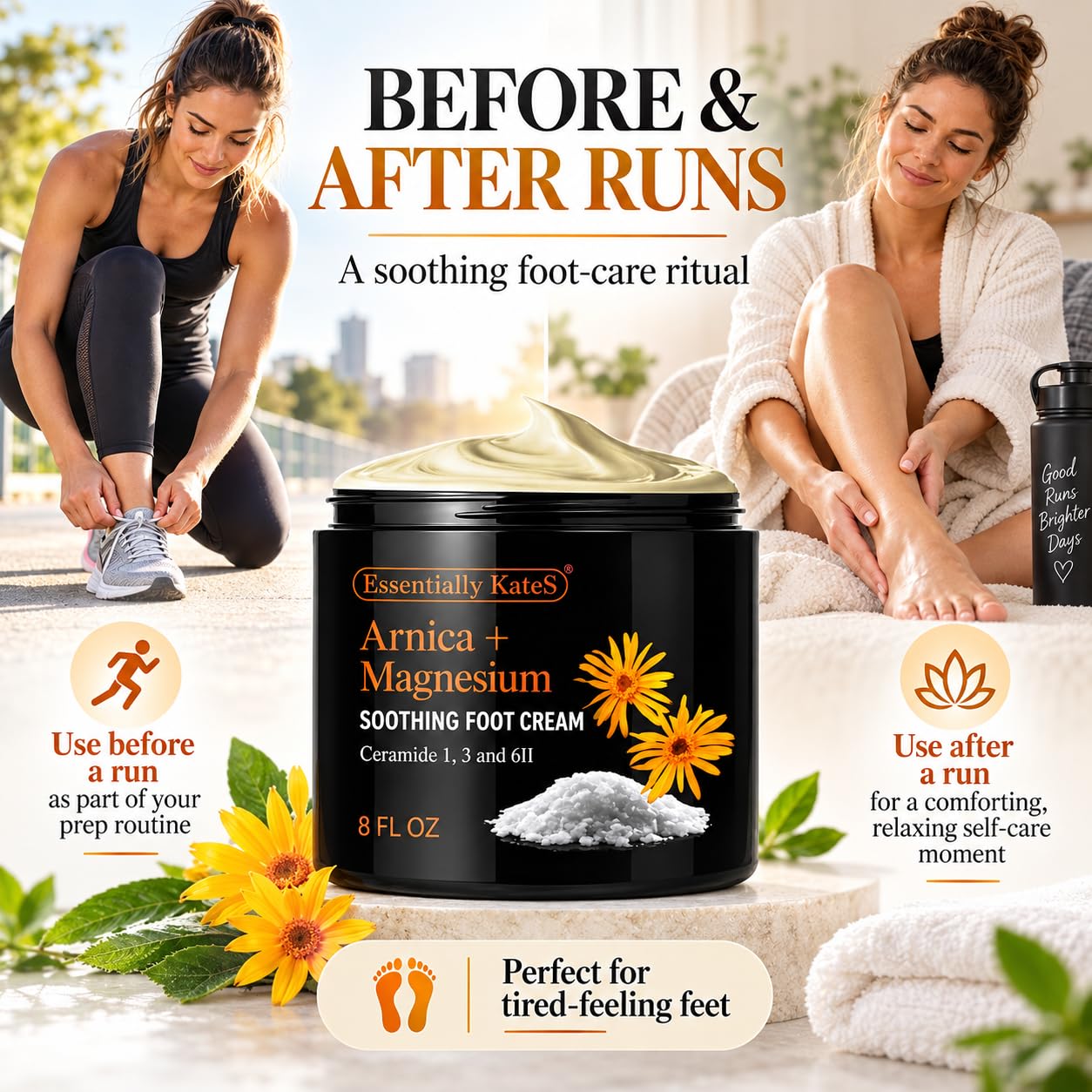 Detalle 1 de Essentially KateS Arnica Magnesium Foot Cream, 8 fl oz with Ceramides