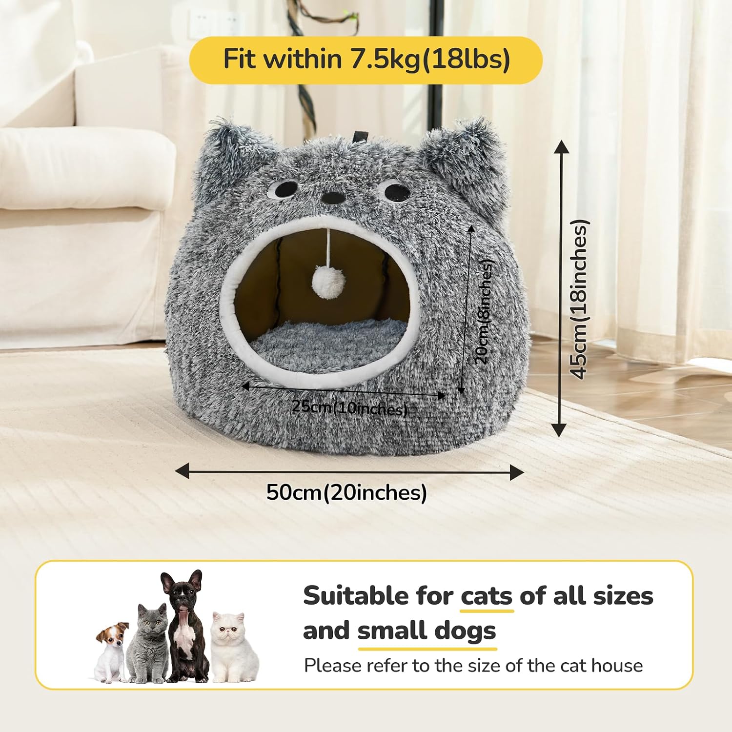 Detalle 2 de CATISM Niche pour chat lavable đ±