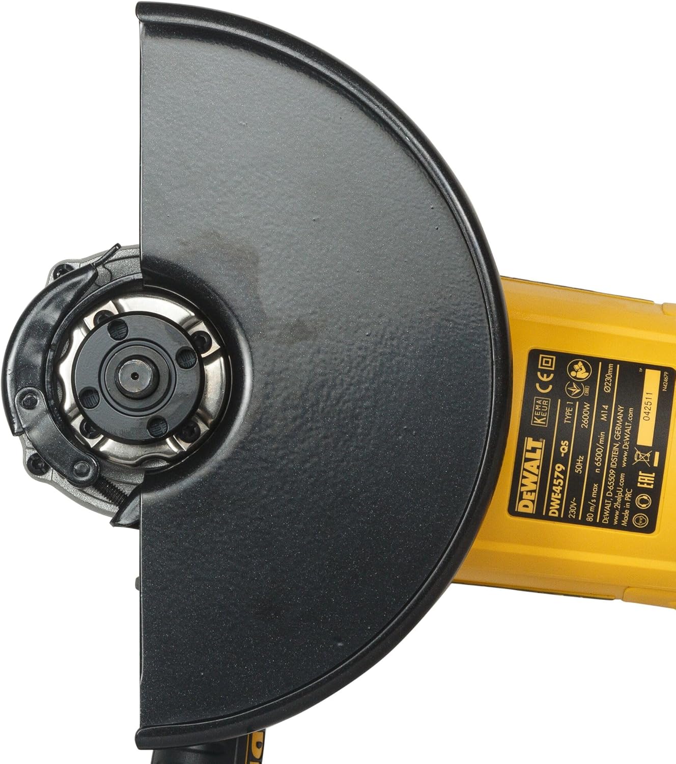 Detalle 2 de DEWALT DWE4579-QS, meuleuse électrique 230 mm avec démarrage progressif et carter sans outil