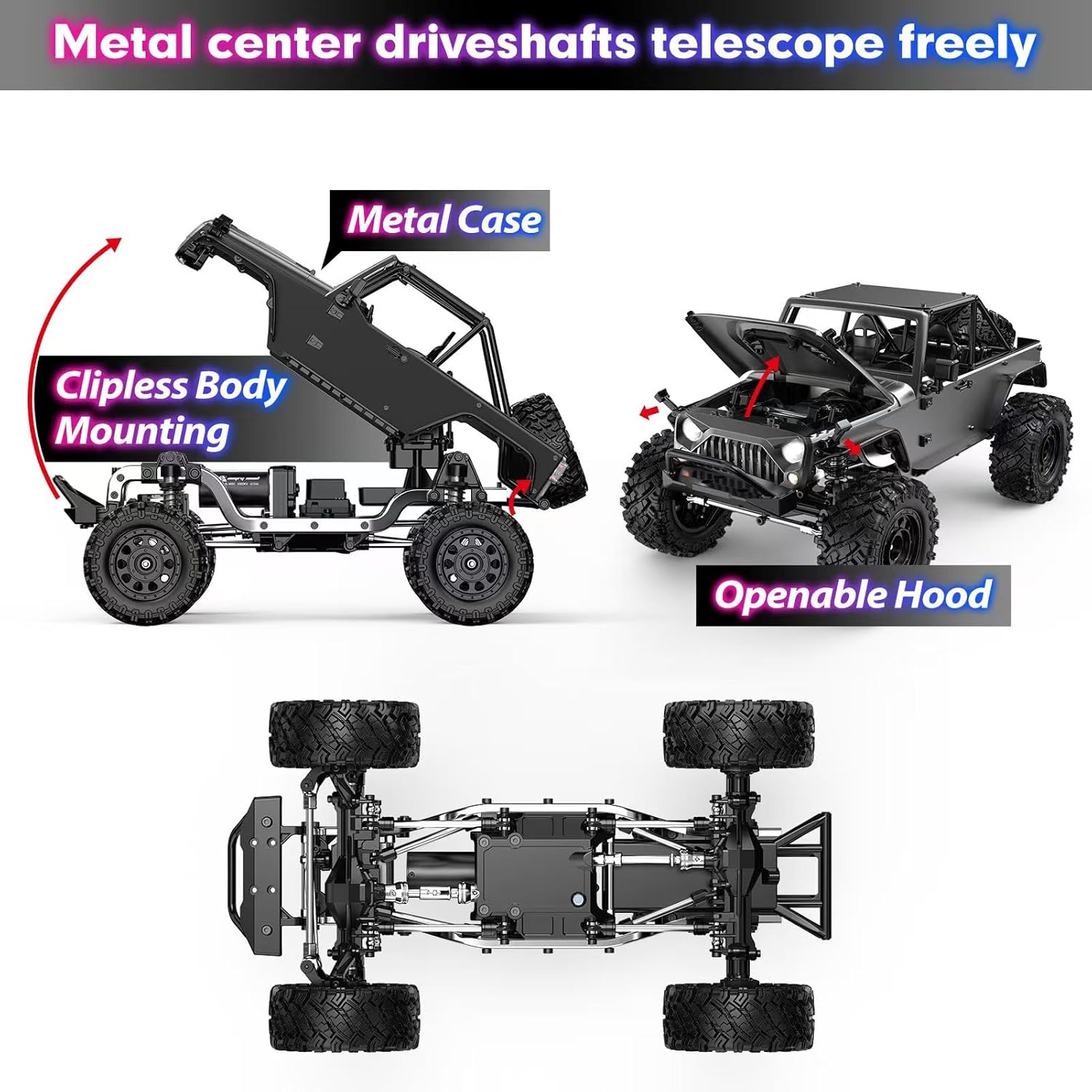 Thumbnail 4 de HYPER GO H12Y 1/12 Brushless RC Rock Crawler