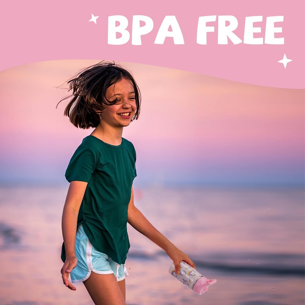 Thumbnail 5 de SANTECO Kinder-Trinkflasche aus Edelstahl 500 ml mit Strohhalm – BPA-frei, auslaufsicher & isolierend