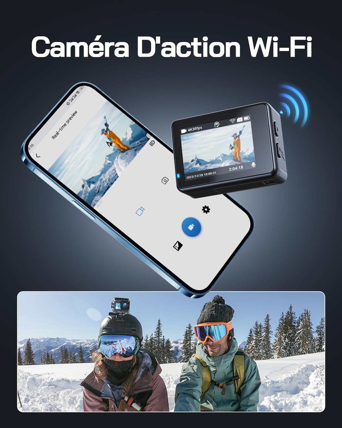 Detalle 2 de WOLFANG GA120 caméra d'action 4K