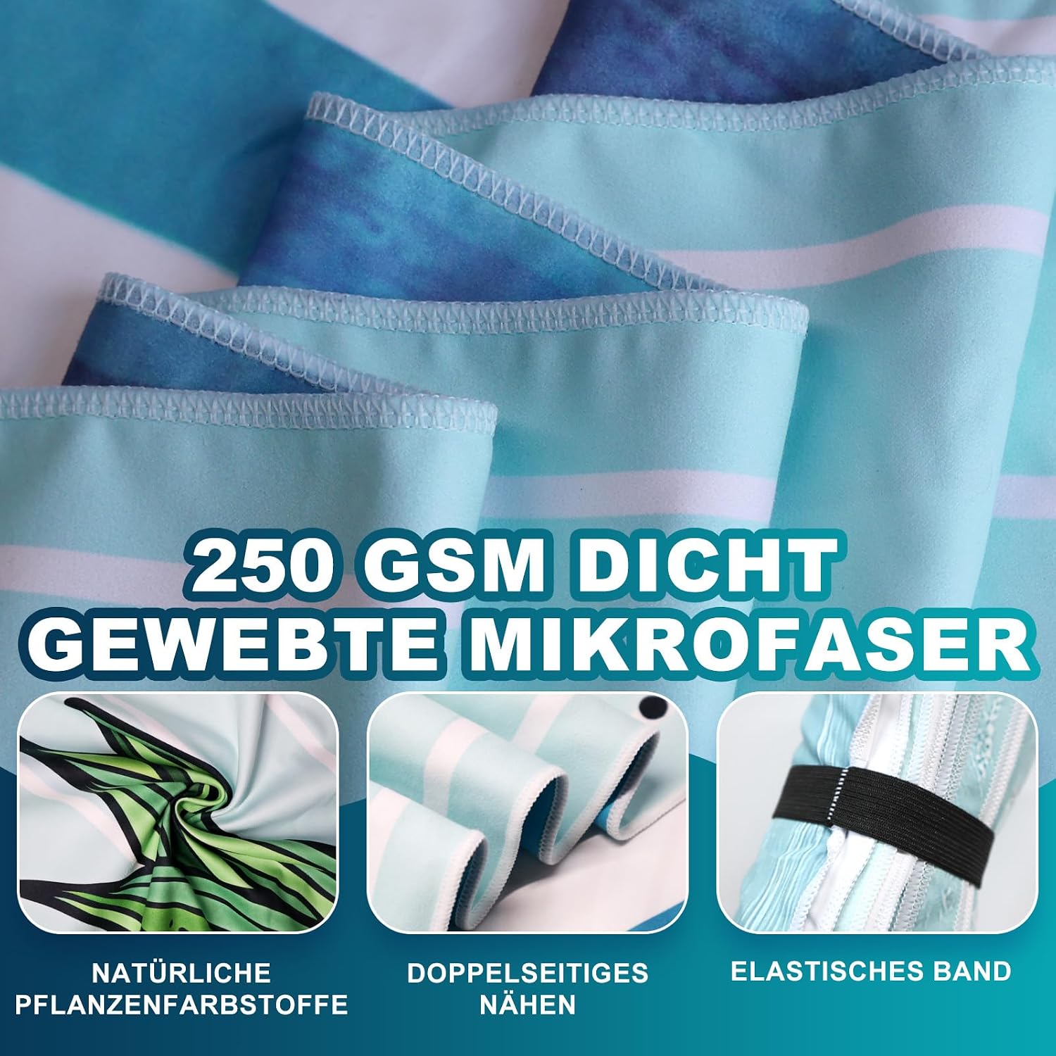 Detalle 2 de Lorymachy Mikrofaser Strandtuch 180x100 cm
