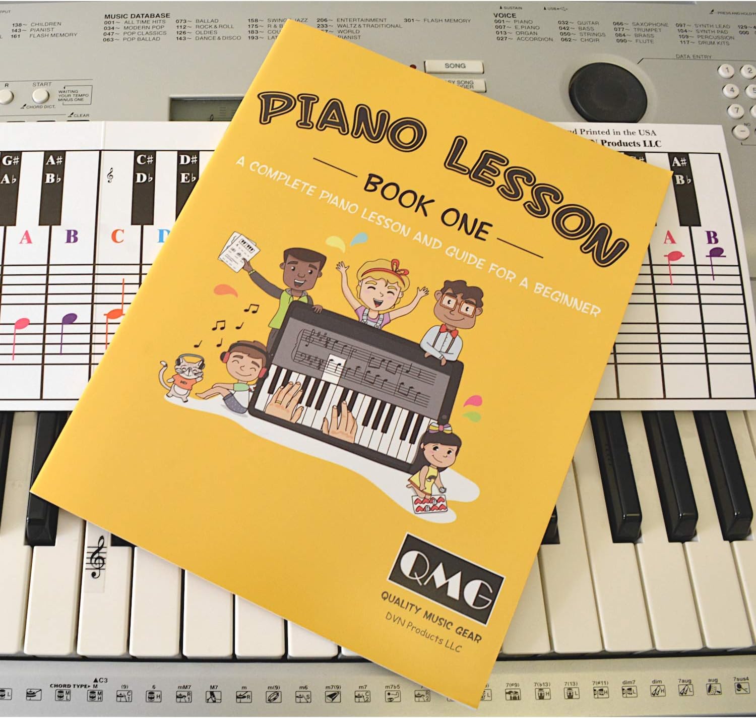 Detalle de QMG Piano note chart with 56-page lesson book