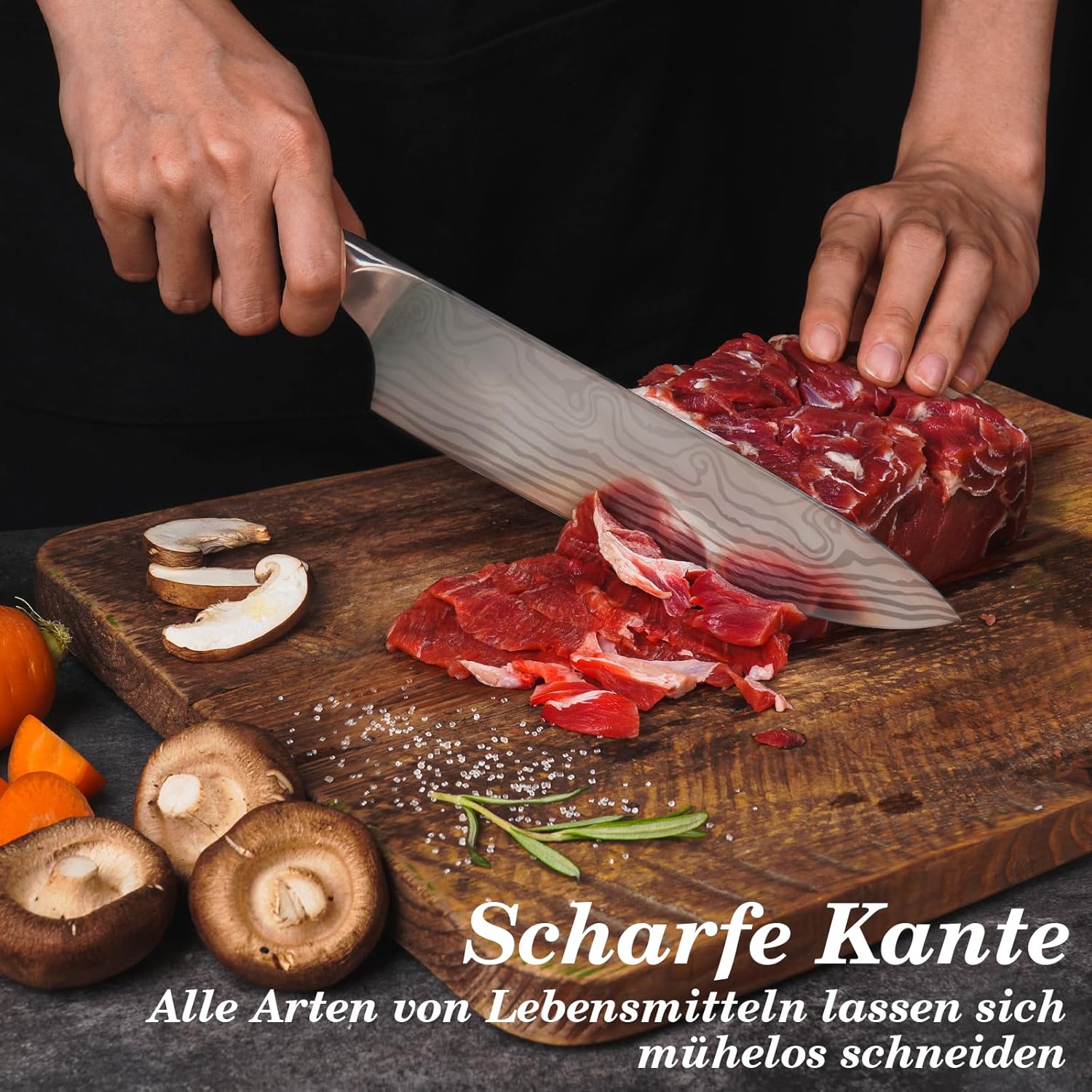 Thumbnail 3 de Küchenmesser Scharf Männer Geschenke Weihnachten – 34 cm Profi-Kochmesser aus deutschem EN1.4116 Stahl