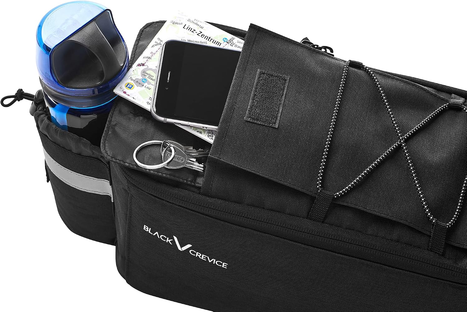 Detalle de Sacoche porte-bagages Black Crevice Rack Bag isotherme pour vélo – 30 x 15 cm