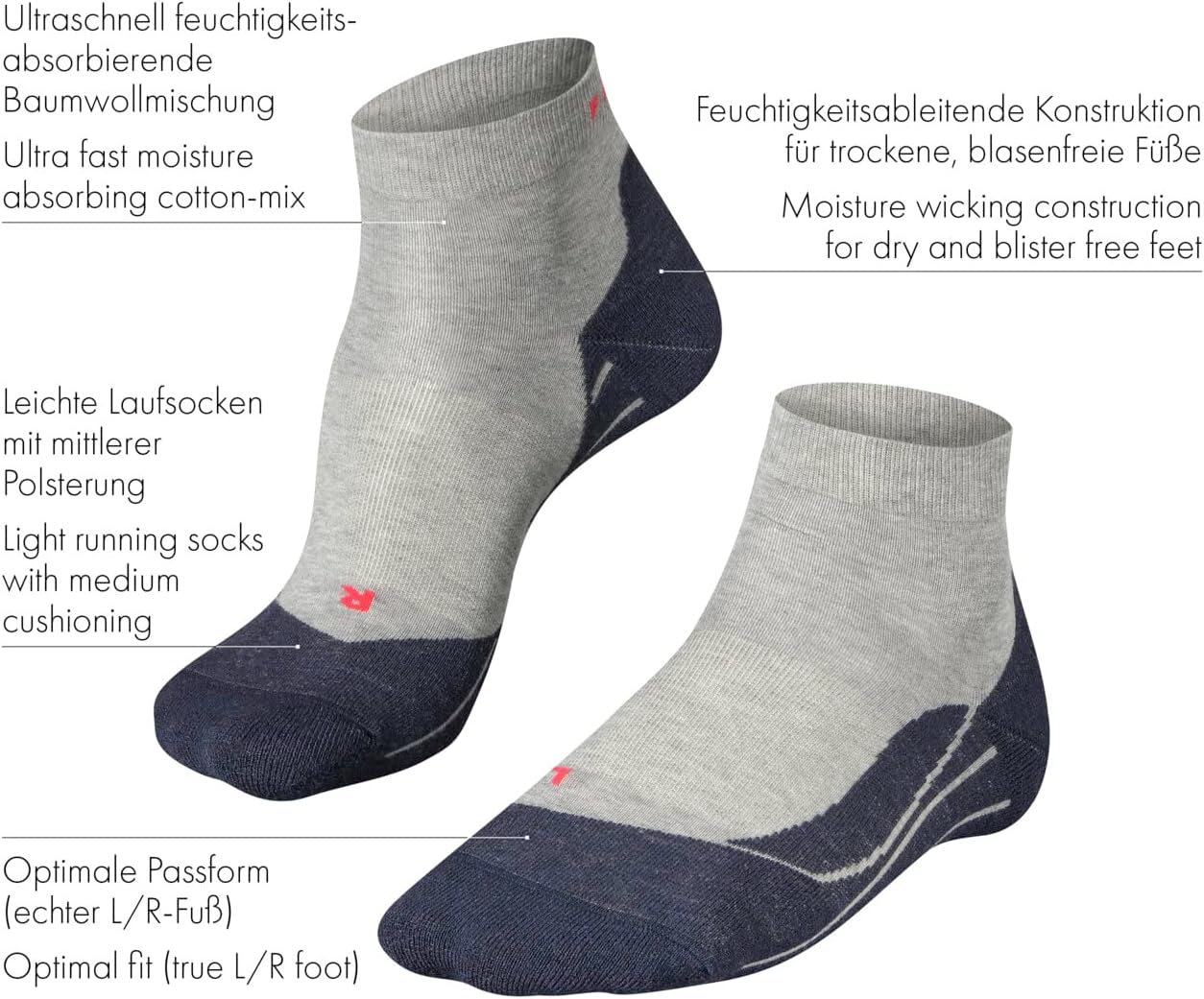 Thumbnail 3 de Falke RU4 Short Laufsocken – atmungsaktiv, schnell trocknend und nachhaltig
