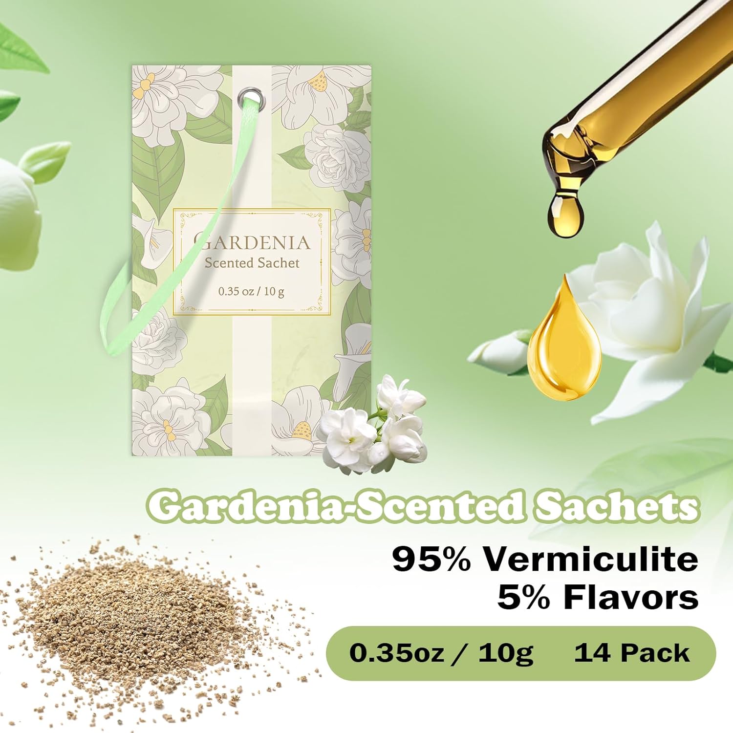 Thumbnail 3 de SCENTORINI Scented Sachets Gardenia 14pcs
