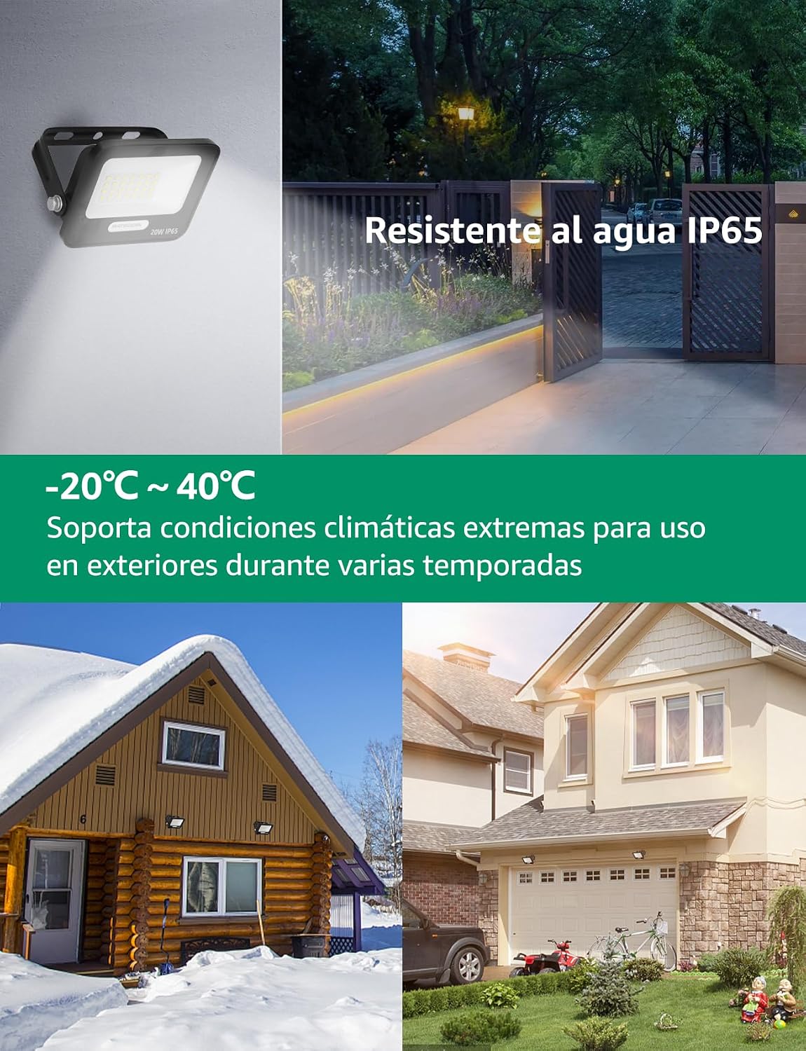 Detalle 2 de Aigostar Foco LED Exterior 20W 1650LM