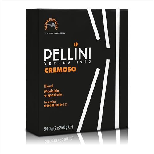 Detalle de Pellini Espresso Gusto Bar N° 46 Cremoso – Due confezioni da 250 g, miscela macinato per espresso
