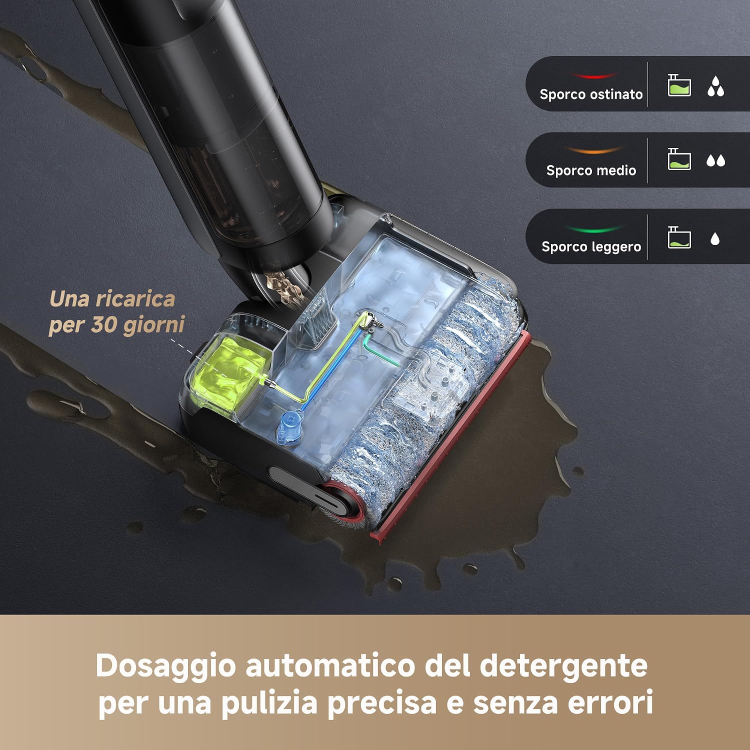 Detalle 2 de DREAME H15 Pro FoamWash aspirapolvere lavapavimenti 500 ml