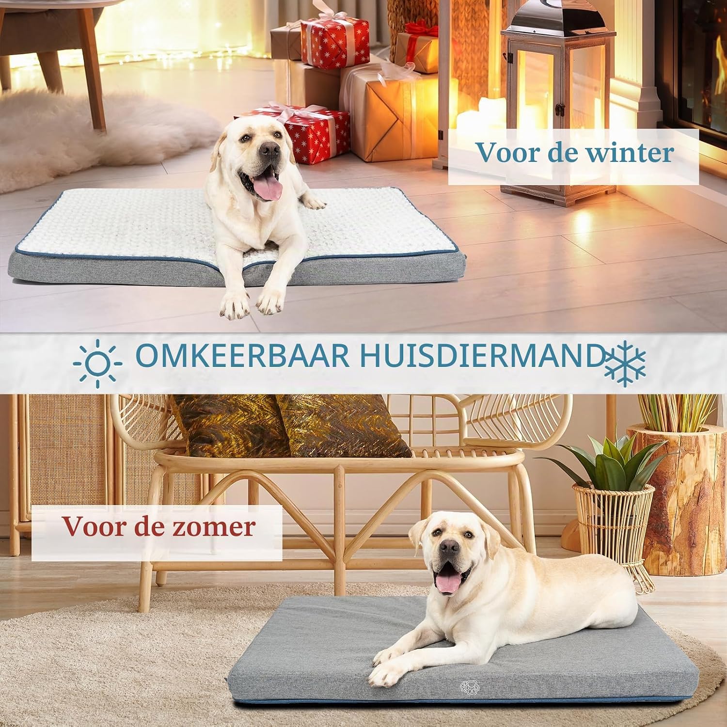 Thumbnail 2 de EMPSIGN EU-E1205XXL-grey hondenkussen 112 x 76 x 5 cm, omkeerbaar en wasbaar