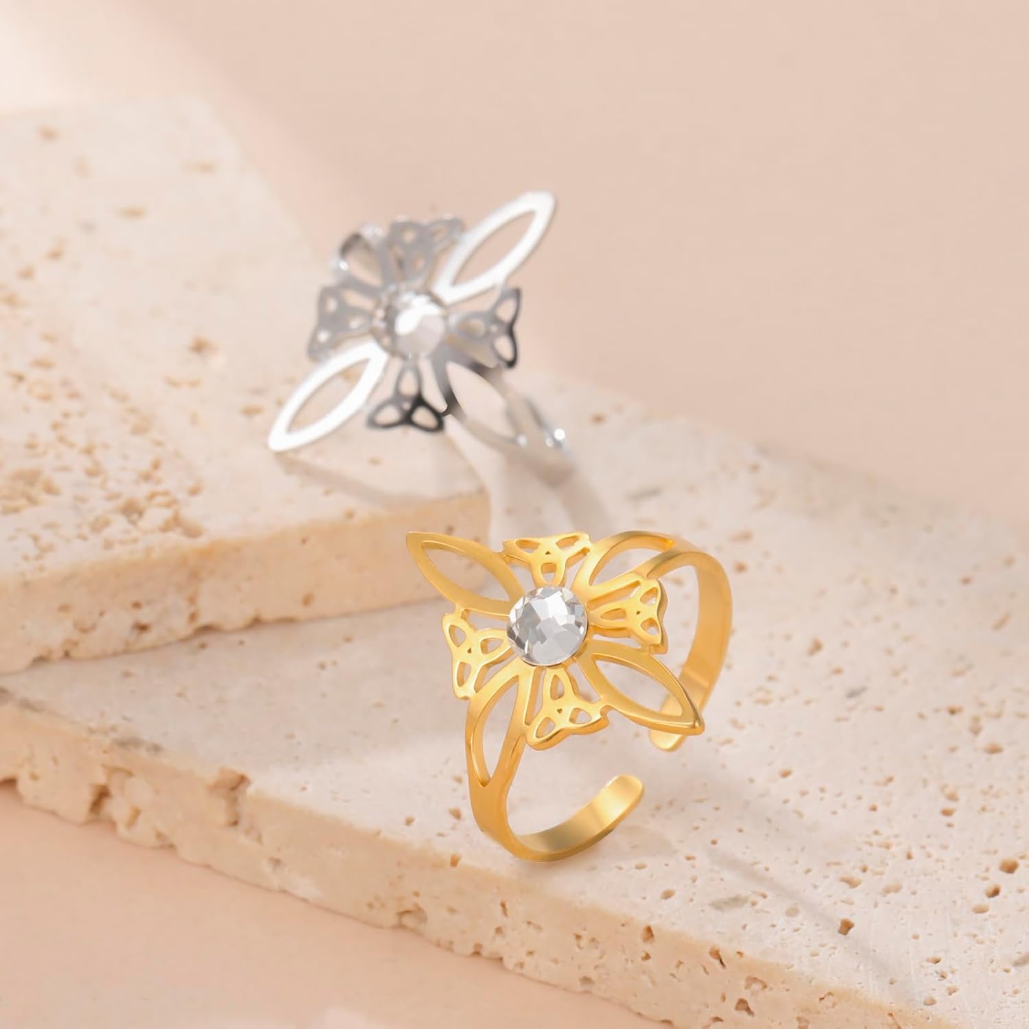 Thumbnail 6 de Dreamtimes Hexenknoten-Ring aus Edelstahl für Frauen – keltisches Symbol, verstellbar, offen (Wicca/Amulettschmuck)