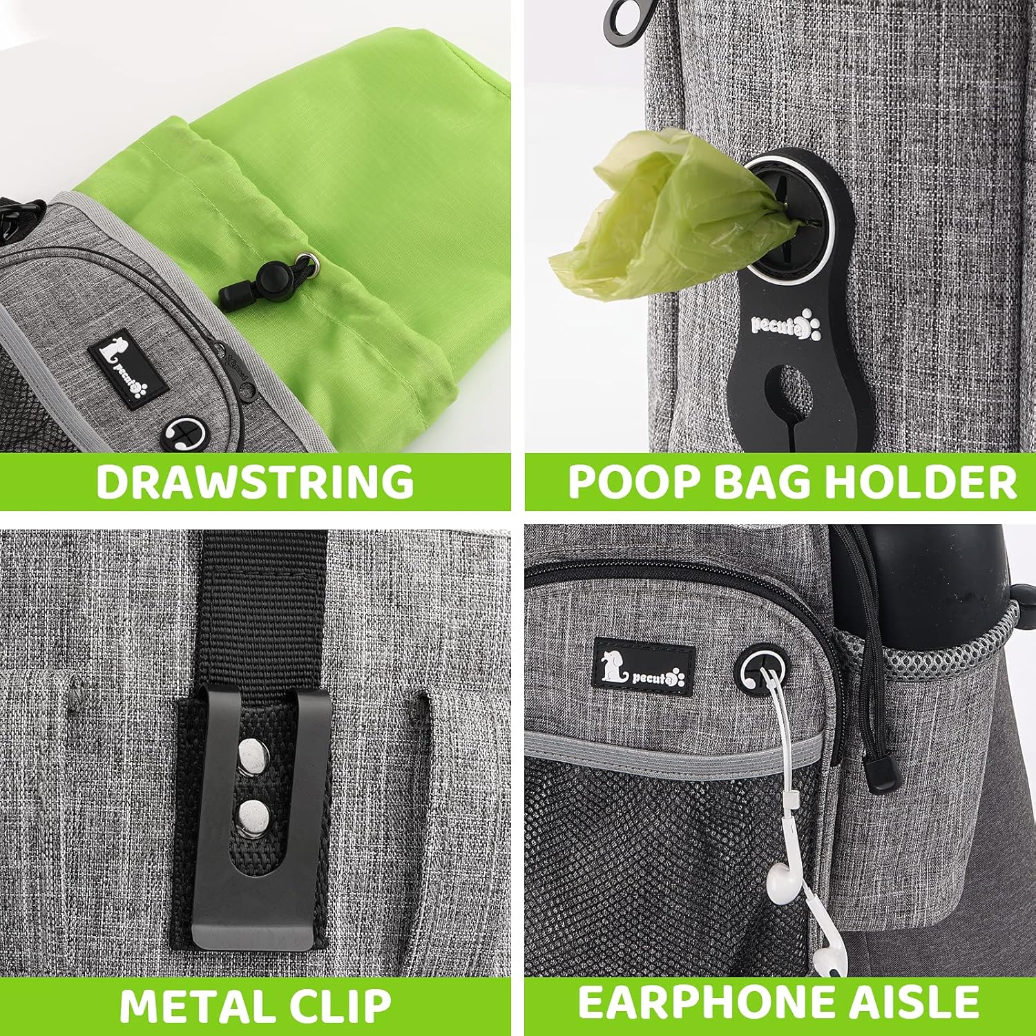 Detalle de Pecute XL Dog Walking Bag with 300D Oxford