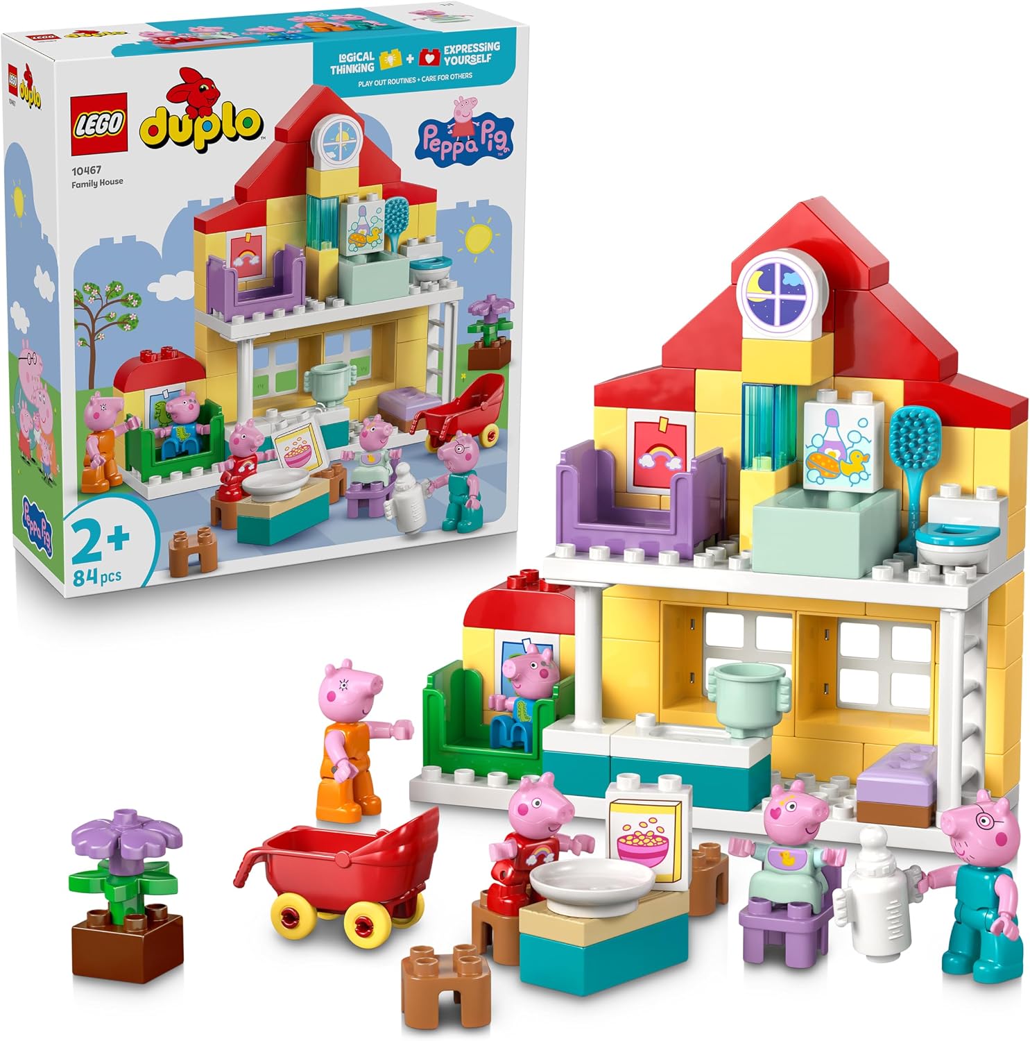 Detalle de LEGO DUPLO Peppa Wutz Familienhaus Lernspielzeug
